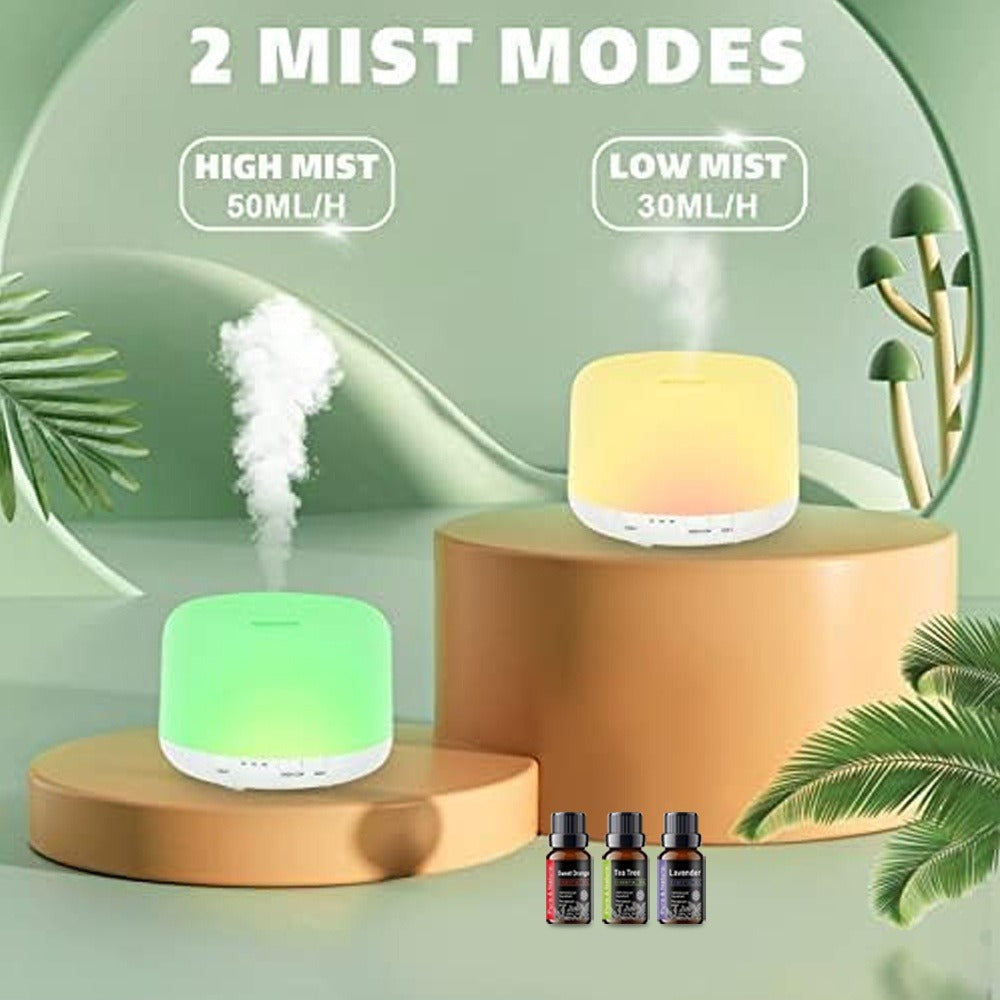 Remote Control Aroma Diffuser 300ml ¨C Humidifier & Mood Light with 6 Premium Essential Oils, Large Capacity 16.91oz Aromatherapy Diffuser for Bedroom, Office & Home, Gift Set