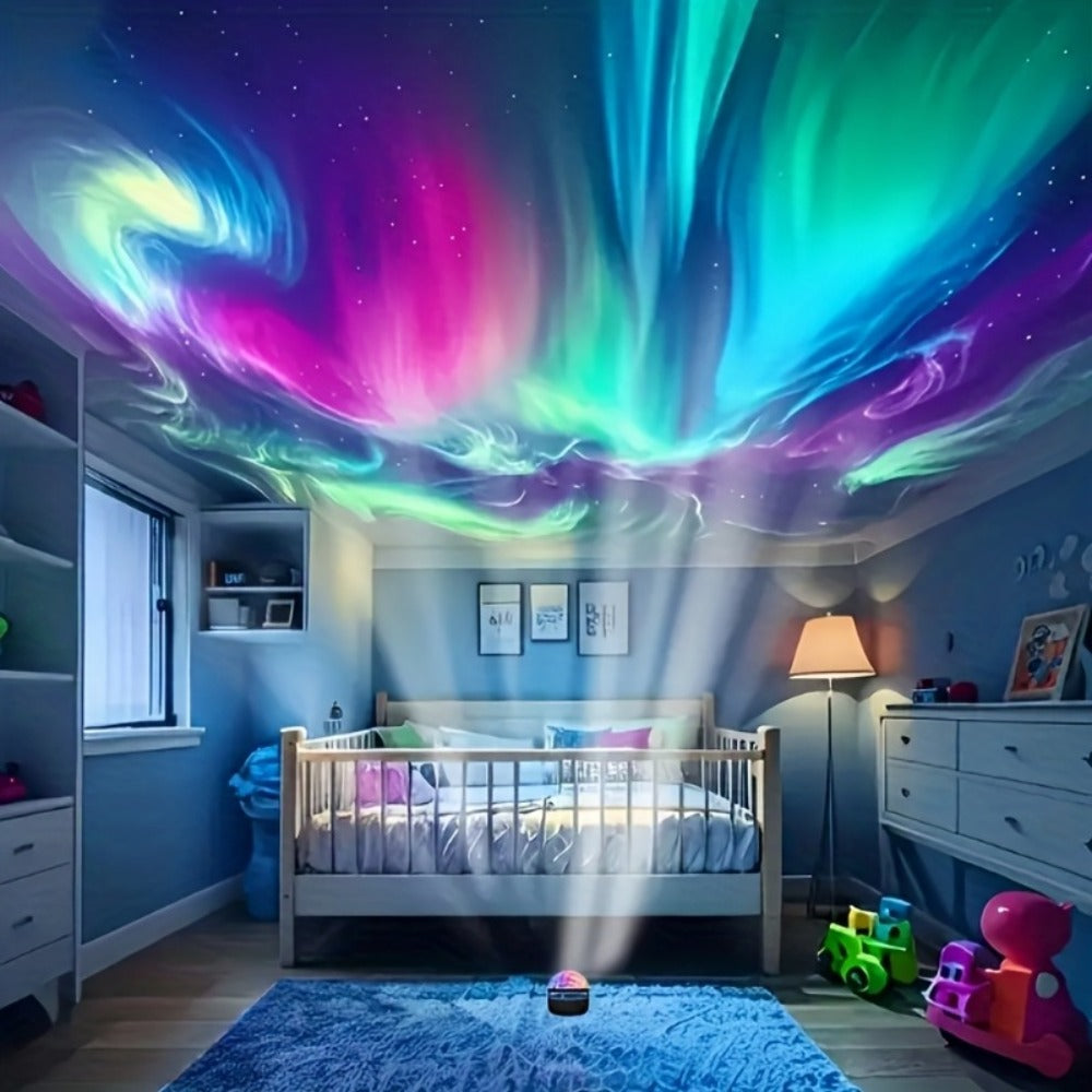 Galaxy Projector Night Light Aurora Projection Magic Ball Remote Control Multicolor Nebula LED USB Powered Dimmable for Bedroom Living Room Party Home Decor Christmas Valentine Gift