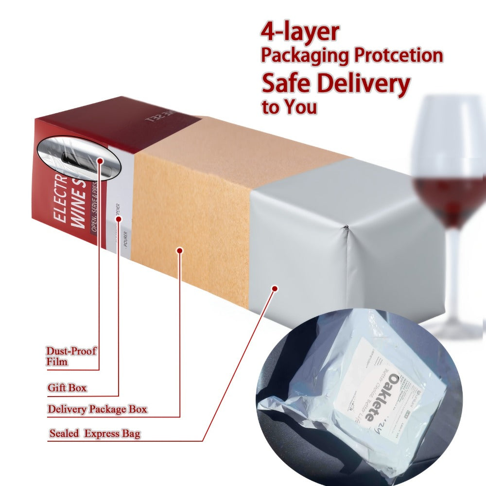 Electric Wine Opener Set ¨C Rechargeable Automatic Corkscrew with Wine Aerator Dispenser, Vacuum Stopper & Foil Cutter for Any Occasion Gift