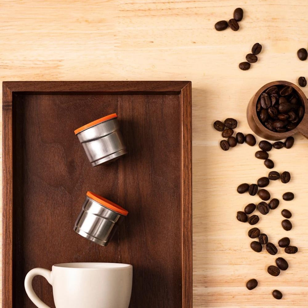 Reusable Coffee Filter Capsule for Illy Y3.2 & X7.1 Machines, Stainless Steel Refillable Coffee Pod Cup with Tamper, Eco-Friendly Reusable Espresso Capsule Accessory