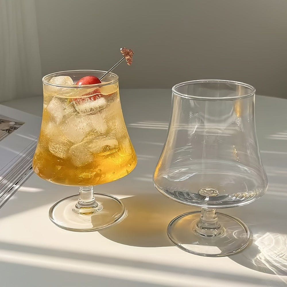 Whiskey Glasses Set of 4 16oz Short Stem Cocktail Glass for Bourbon Scotch Brandy Vodka Spirits Heavy Base Old Fashioned Tumblers Clear Sturdy Drinkware for Bar Home Restaurant