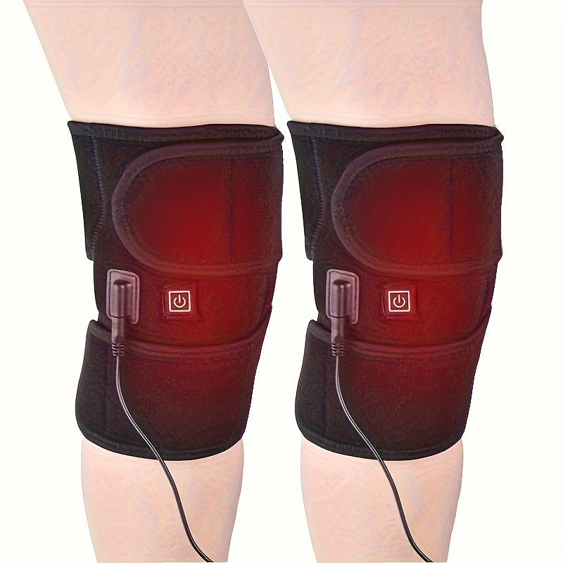 Knee Massager with Heat USB Electric Heating Pad Wrap Knee Pain Relief Massage Device for Arthritis Joint Stiffness Men Women Gift