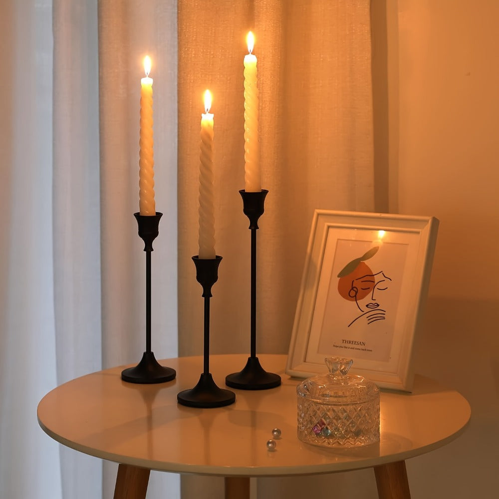 6-Pack Bell-Shaped Metal Candle Holders for Christmas Halloween Weddings ¨C Tabletop Centerpiece Decor, Brass & Matte Black, Multi-Holiday Home Hotel Decoration