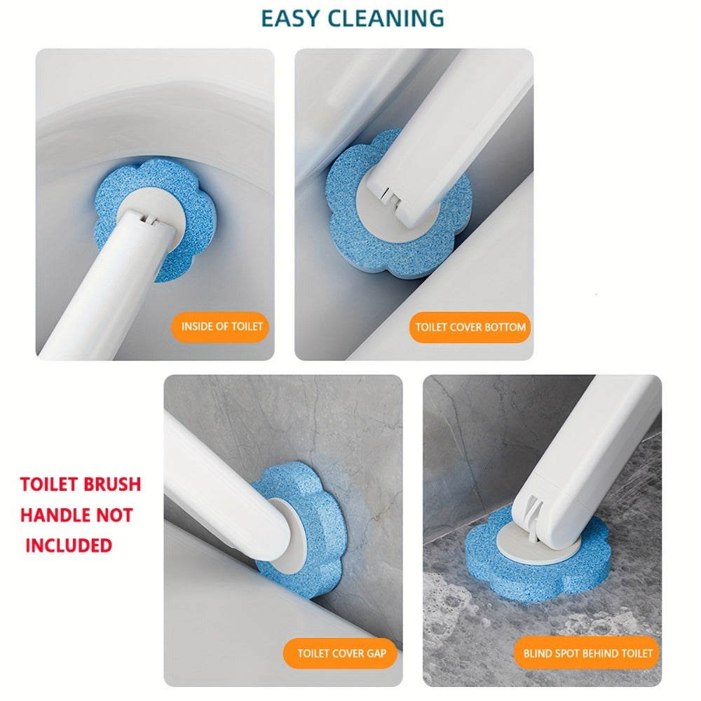 Disposable Toilet Brush Head Refills 18/36/54 Pcs | Replacement Heads for Toilet Bowl Cleaning Brush, No Dead Corner Bathroom Scrubber, Deep Clean Toilet Cleaner Accessories with Optional Handle