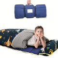Kids Nap Mat with Pillow Foldable Lightweight Minky Dot Cooling Breathable Portable Preschool Daycare Mat with Name Tag Dinosaur Mermaid Swan Design Gift for Girls Boys Toddlers
