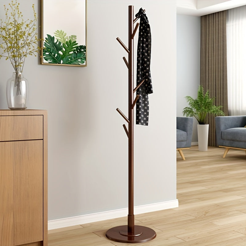 Coat Rack Freestanding Floor Standing - Vertical Clothes Hanger Stand for Bedroom Entryway Living Room Hallway, Heavy Duty Garment Rack for Suits Hats Bags Ties Belts, Easy Assembly No Tools Required