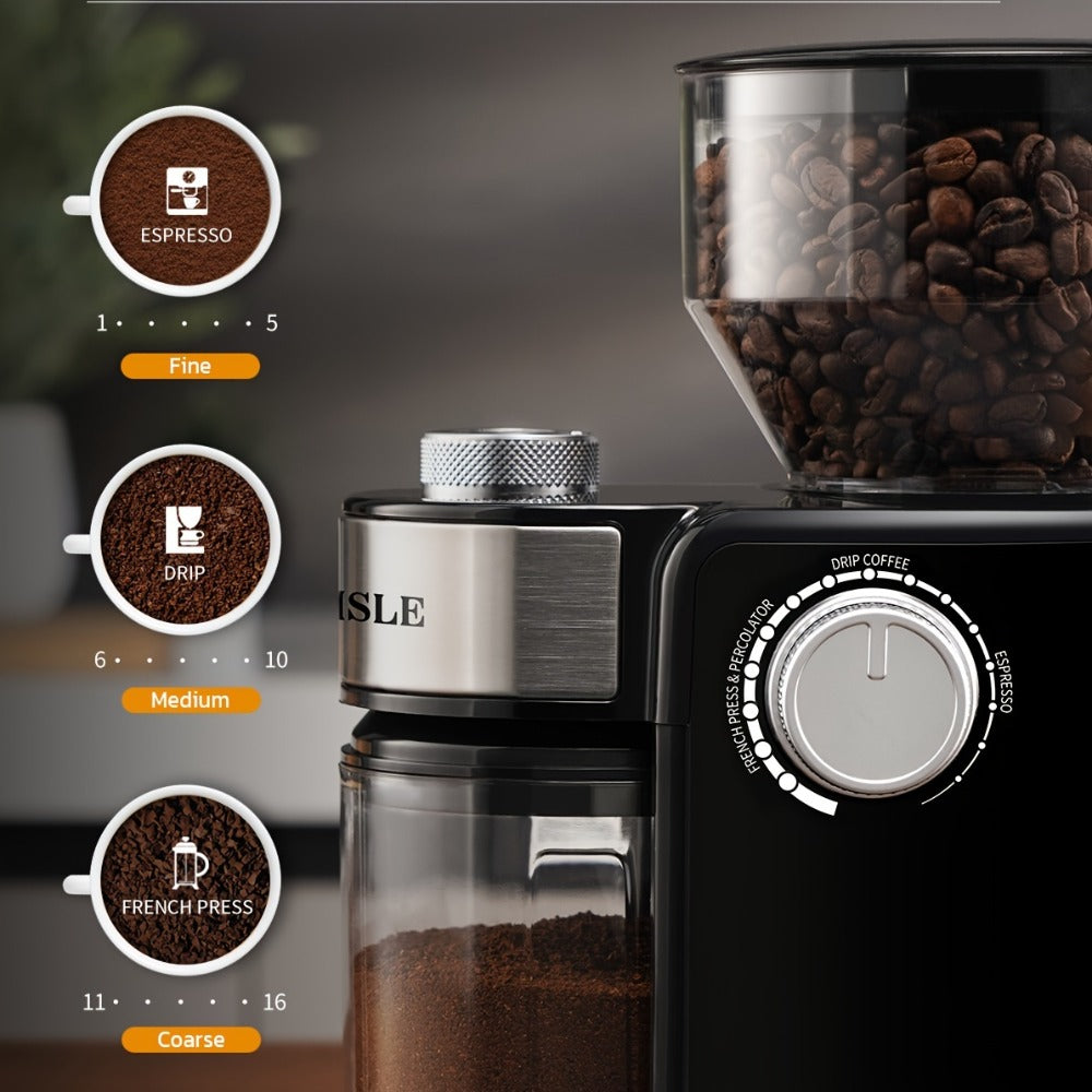 Burr Coffee Grinder Electric ¨C 16 Grind Settings Adjustable Burr Mill Coffee Bean Grinder for 2¨C14 Cups, Espresso Drip Pour Over French Press