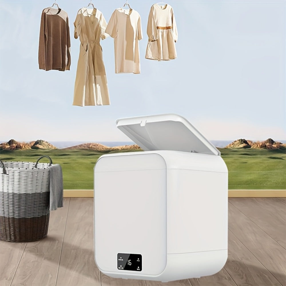 Mini Washing Machine Pure Copper Motor High Torque 4 Washing Modes Portable Washer for Underwear Socks Baby Clothes Separate Washing Anti Cross-Infection White