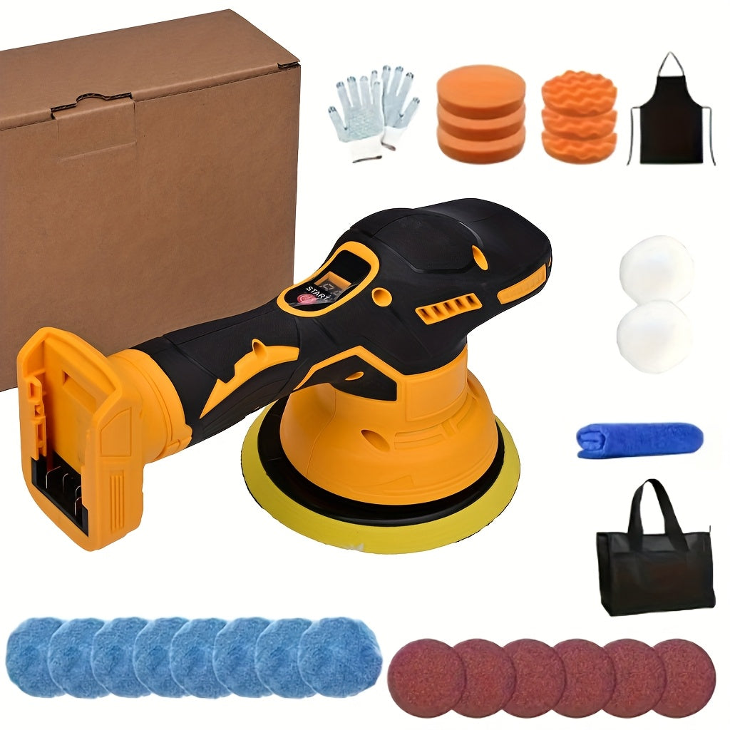 Cordless Car Polisher for DeWalt 20V Battery - 6 Variable Speeds 6800 RPM Buffer Polisher for Car Detailing Waxing Polishing Auto Scratch Removal Tool Gift for Men (Battery Not Included)