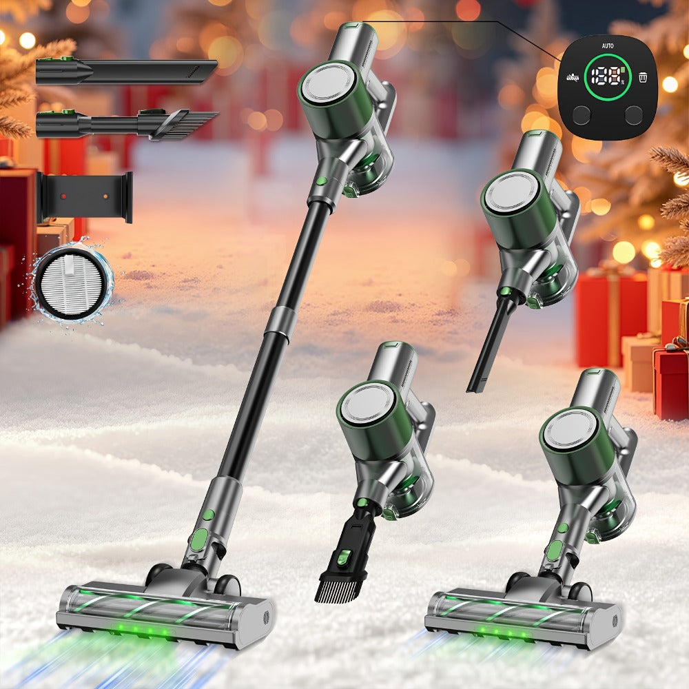 Cordless Stick Vacuum Cleaner 70KPa Brushless Motor 45-Min Runtime Lightweight for Pet Hair Carpet Hard Floor Dust with Cord & Cordless Modes