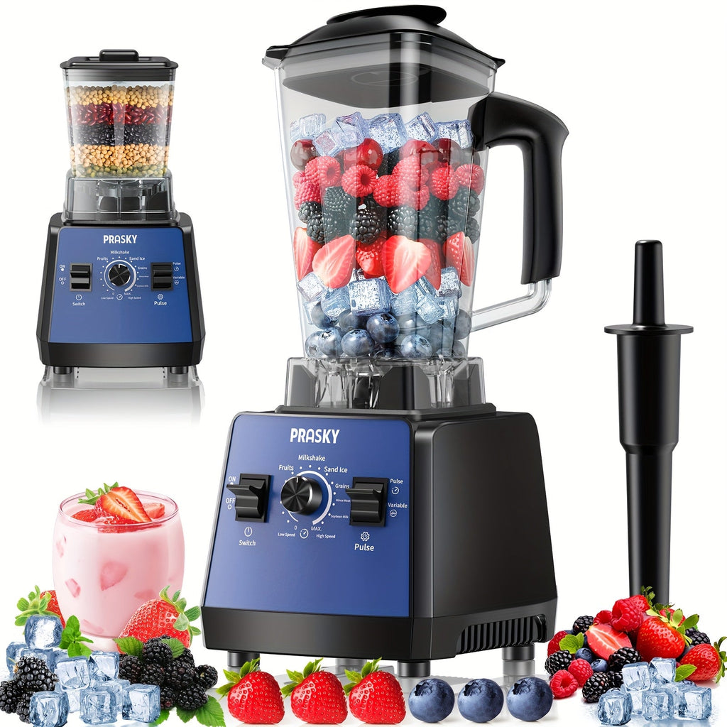 Professional Blender for Kitchen 68oz 25000RPM 2400W - Countertop Smoothie Blender with 2 Containers Stainless Steel Blade Variable Speed Pulse for Ice Frozen Fruit Juice Shakes 7 Colors