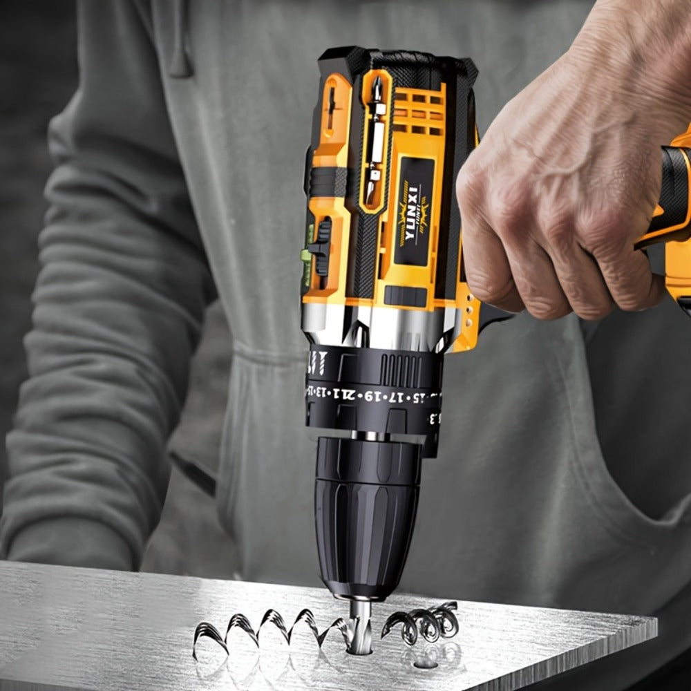Cordless Impact Drill Set 21V - Wireless Power Drill with Battery & Quick Charger, Multifunctional Tool Kit for Home Repair, DIY Projects & Family Use, Multiple Configurations Available (Gift for Men)