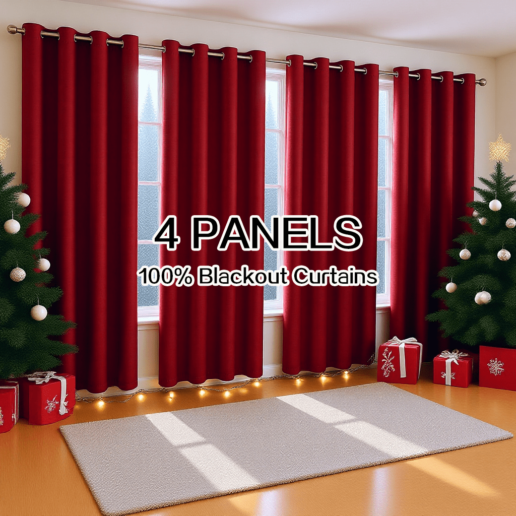 Blackout Curtains 4 Panels ¨C 100% Light Blocking Thermal Insulated Soundproof Privacy Window Curtains for Bedroom Living Room