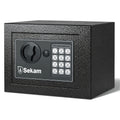 Fireproof Home Safe Box with Digital Keypad and Key Lock Heavy Duty Steel Security Safe for Money Documents Valuables Jewelry Passports 0.23 0.8 1.5 2.2 Cubic Feet Multiple Colors with Cash Bag