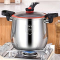 304 Stainless Steel Stew Pot Large Capacity ¨C Food-Grade Non-Stick Multipurpose Cooker | Induction & Gas Stove Compatible Soup Pot for Home Kitchen | Durable Even-Heating Cooking Pot