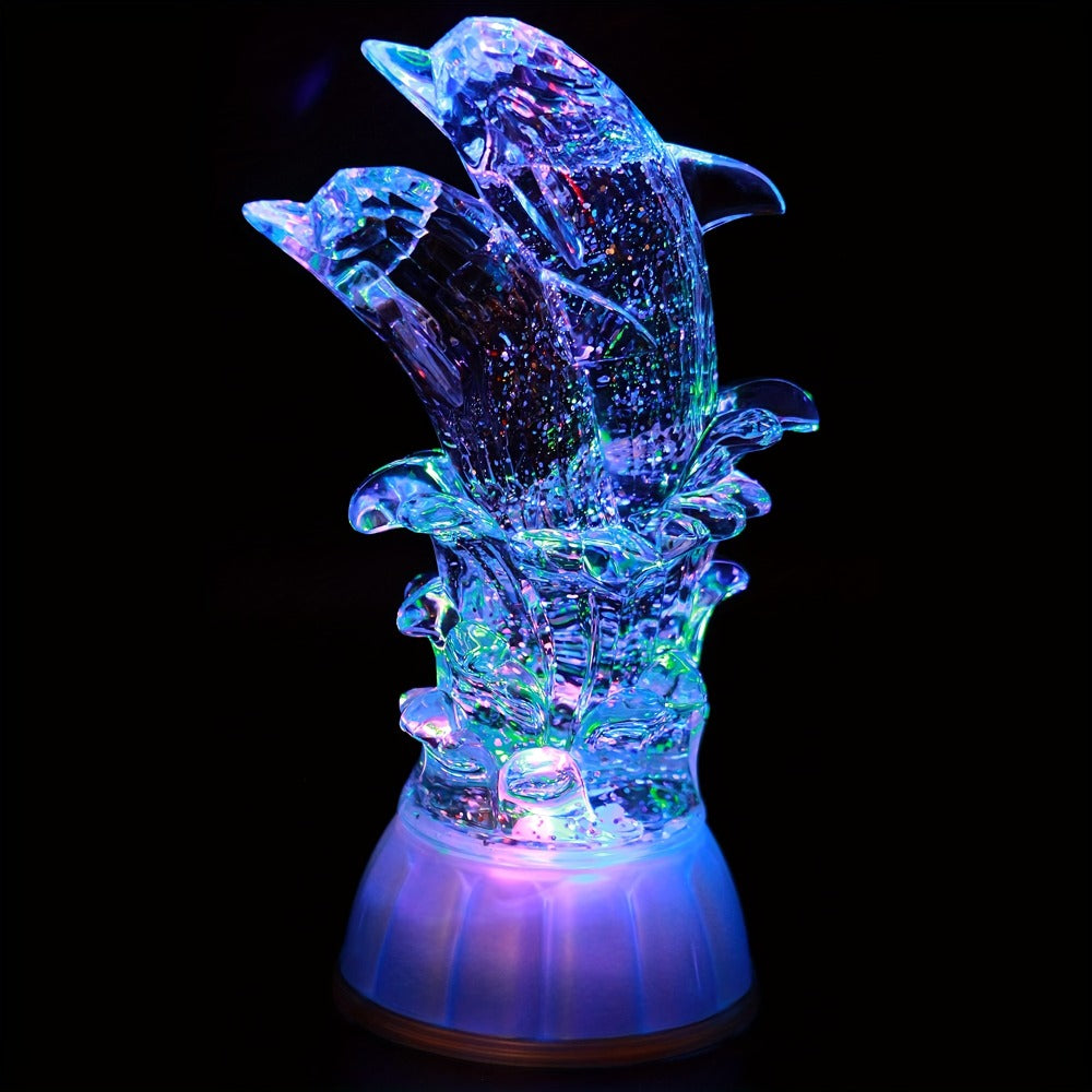 LED Dolphin Figurine Multi-Color Changing Light Home Decor Birthday Gift Bedroom Decoration