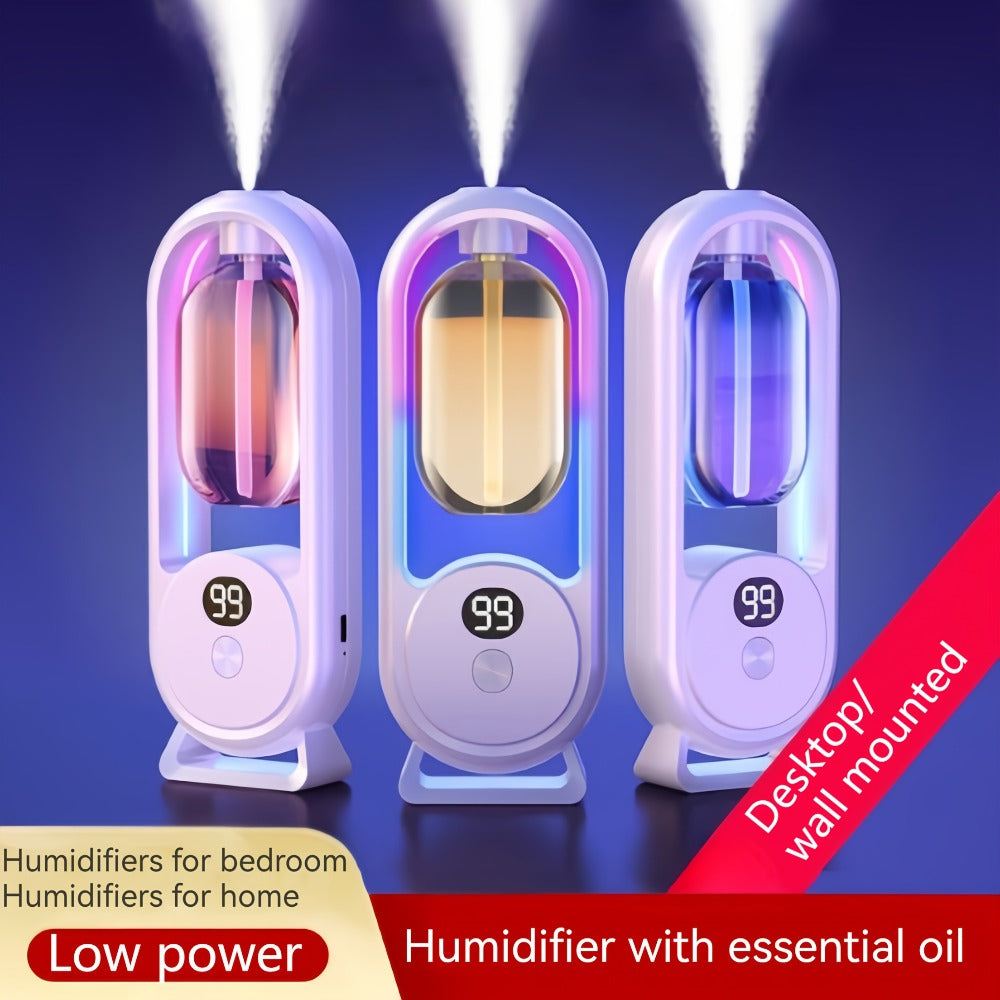 Aromatherapy Diffuser with Essential Oils Included | 4.06oz Cute Portable Aroma Diffuser with LED Light for Office, Bedroom & Bathroom | Long-Lasting Home Fragrance Air Freshener Gift | 9 Scents