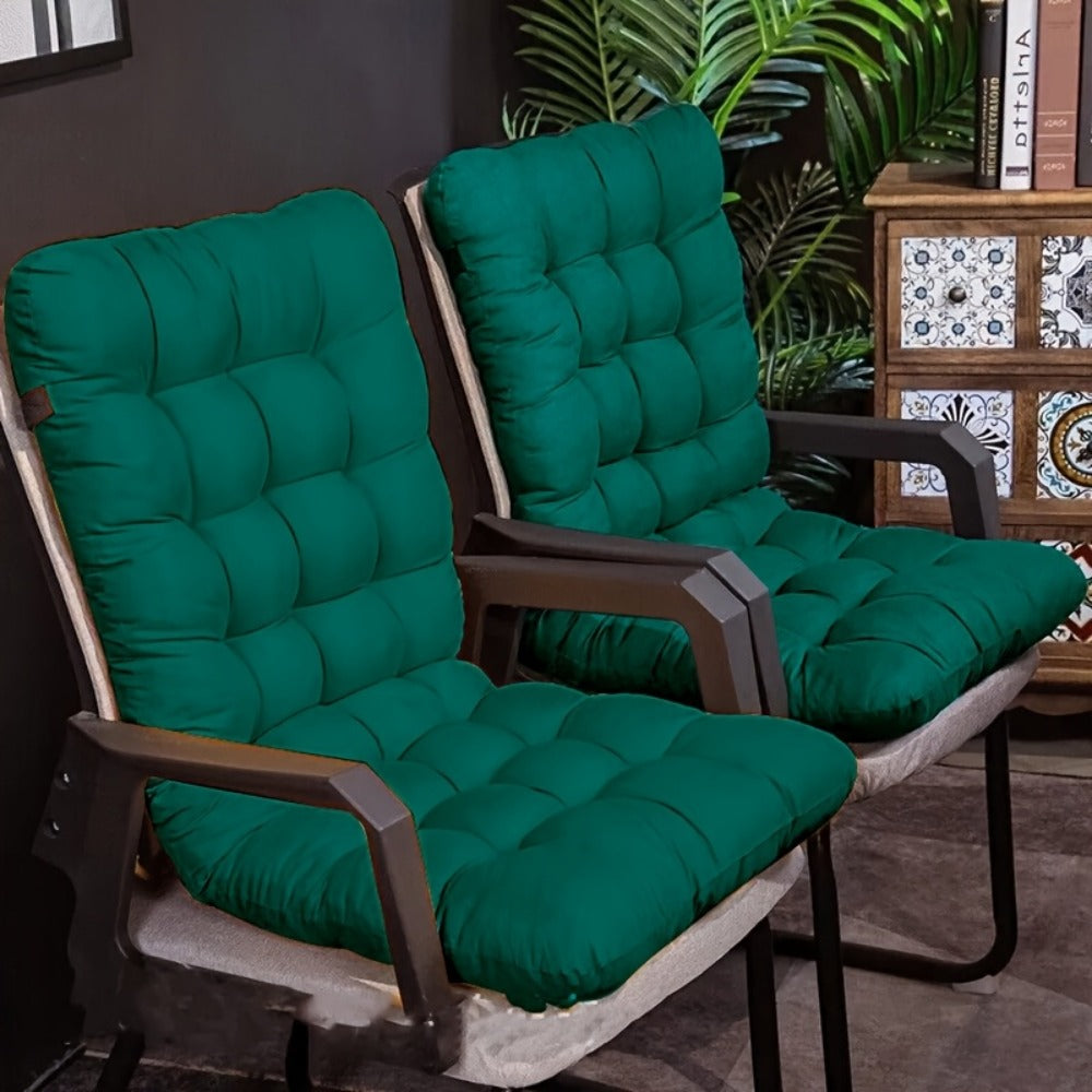 Outdoor Lounge Chair Cushion Set 1 or 2pcs Polyester Soft Machine Washable with Straps Full Back Support for Garden Patio Furniture Indoor Outdoor Seating Multiple Colors