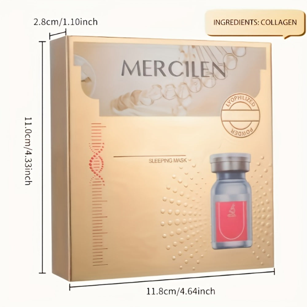 Collagen Sleep Facial Mask 40 Pack Overnight Moisturizing Firming Skin Care Mask 4g Each Hydrating Anti-Aging Face Mask for All Skin Types Nourishing Brightening Gift Set Women