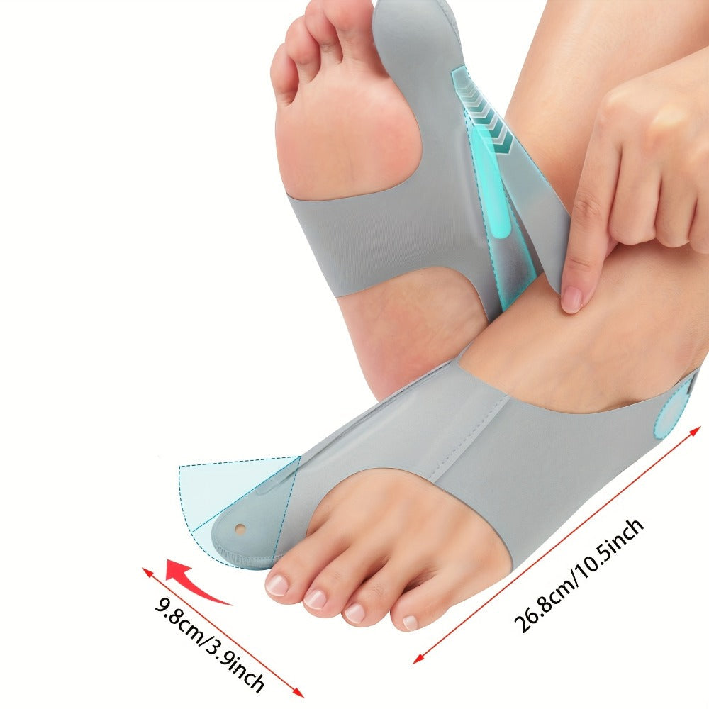 Bunion Corrector Sleeves 2-Pack ¨C 4-Point Fixation Big Toe Separator, Adjustable Day & Night Hammer Toe Straightener for Men & Women
