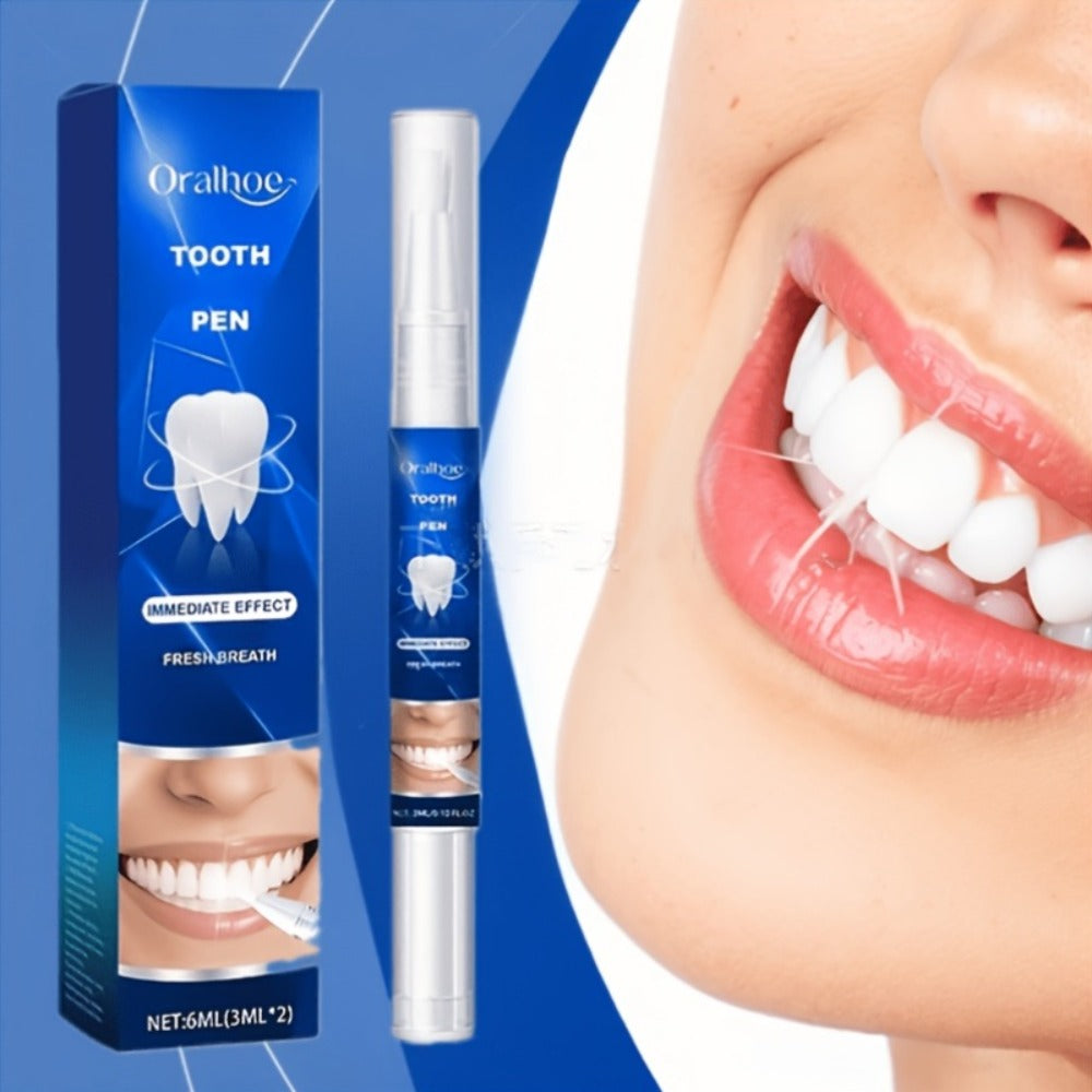 Teeth Whitening Pen 2-Pack ¨C Gluten-Free Gel Formula for Yellow Teeth, Gentle Deep Cleaning & Bright White Smile, Mint Fresh Breath, Travel-Friendly Pen Design for Daily Oral Care & On-the-Go Whitening