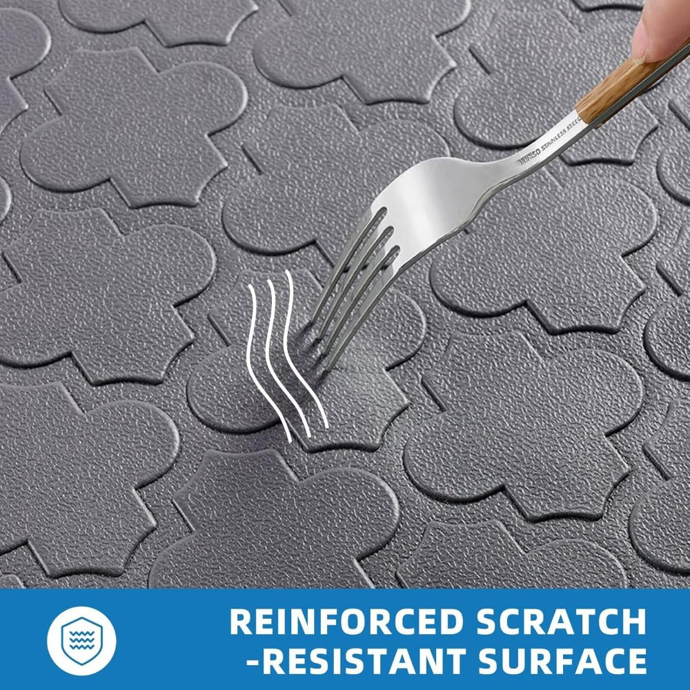 Anti Fatigue Kitchen Mat Set 2 Piece Cushioned Non-Slip Standing Mat for Kitchen Sink Office Laundry Floor Comfort