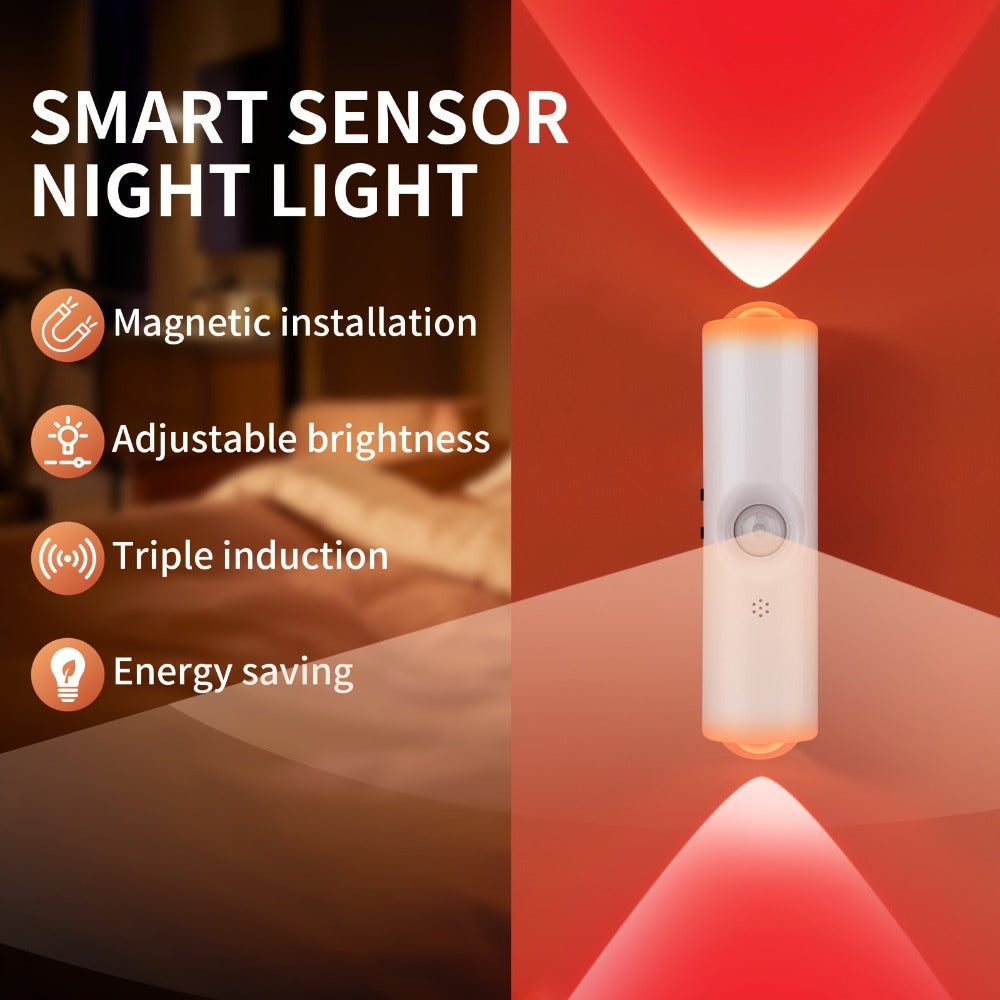 RGB Magnetic Night Light LED Ambient ¨C Multi-Color Motion Sensor, No-Drill Magnetic Install, Long Battery Life for Living Room, Bedroom, Hallway, Stairs & Bar (1pc or 5-Pack)