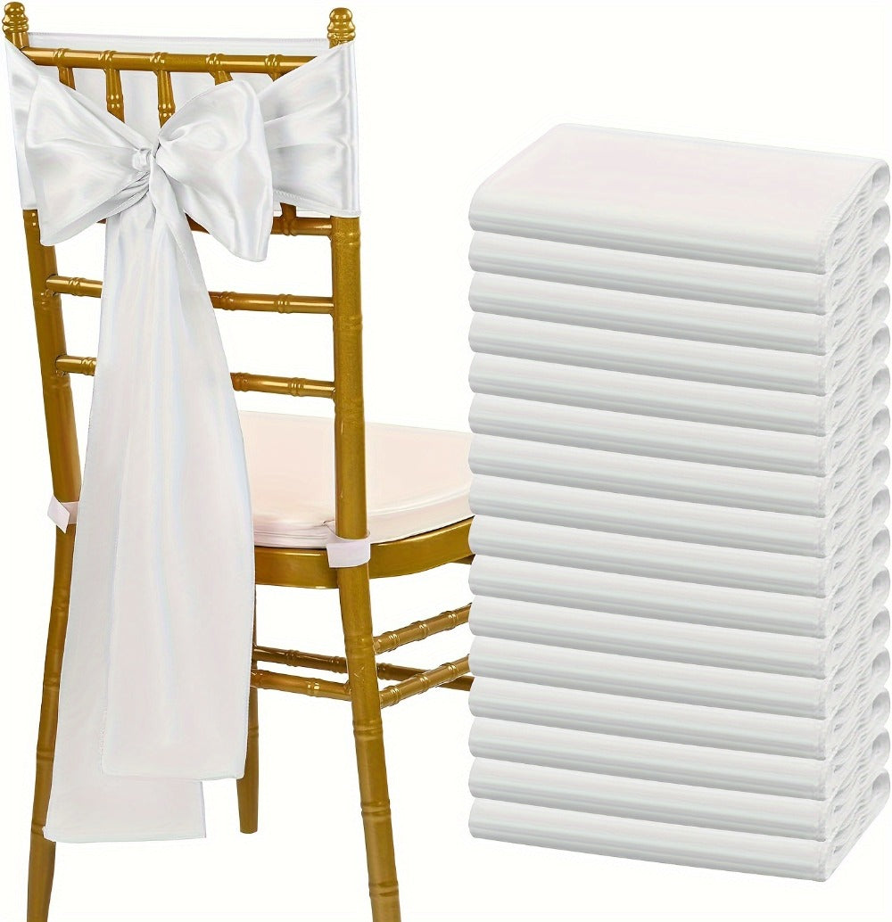100pcs Satin Chair Sashes Bows for Wedding Banquet Party Event Decoration ¨C 13 Colors, 18¡Á275cm