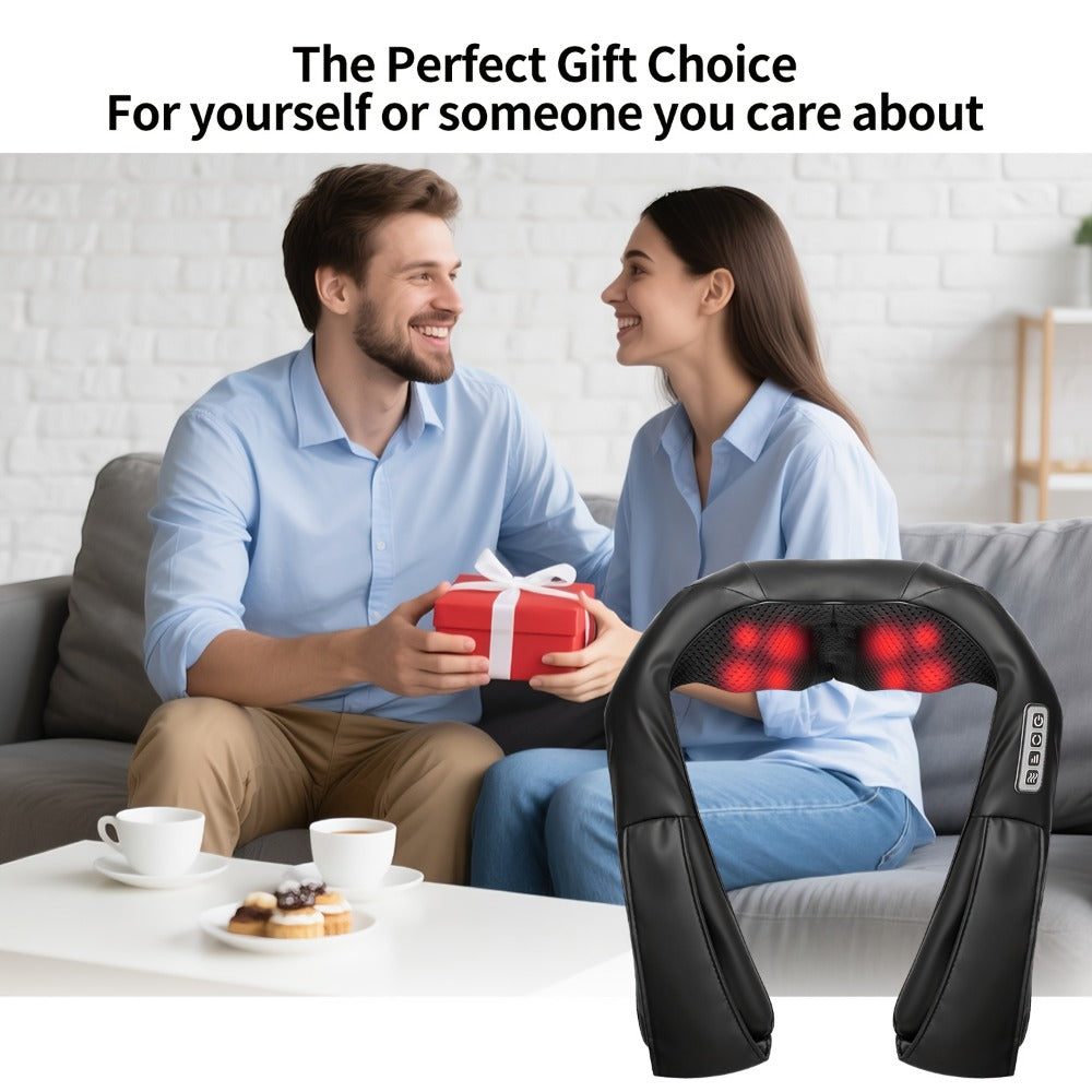 Acupressure Massager ¨C Electric Acupoint Deep Kneading Neck & Shoulder Massager for Back, Waist, Legs, Feet & Muscles, Portable Full Body Relief Device, Ideal Gift for Parents, Seniors, Men & Women