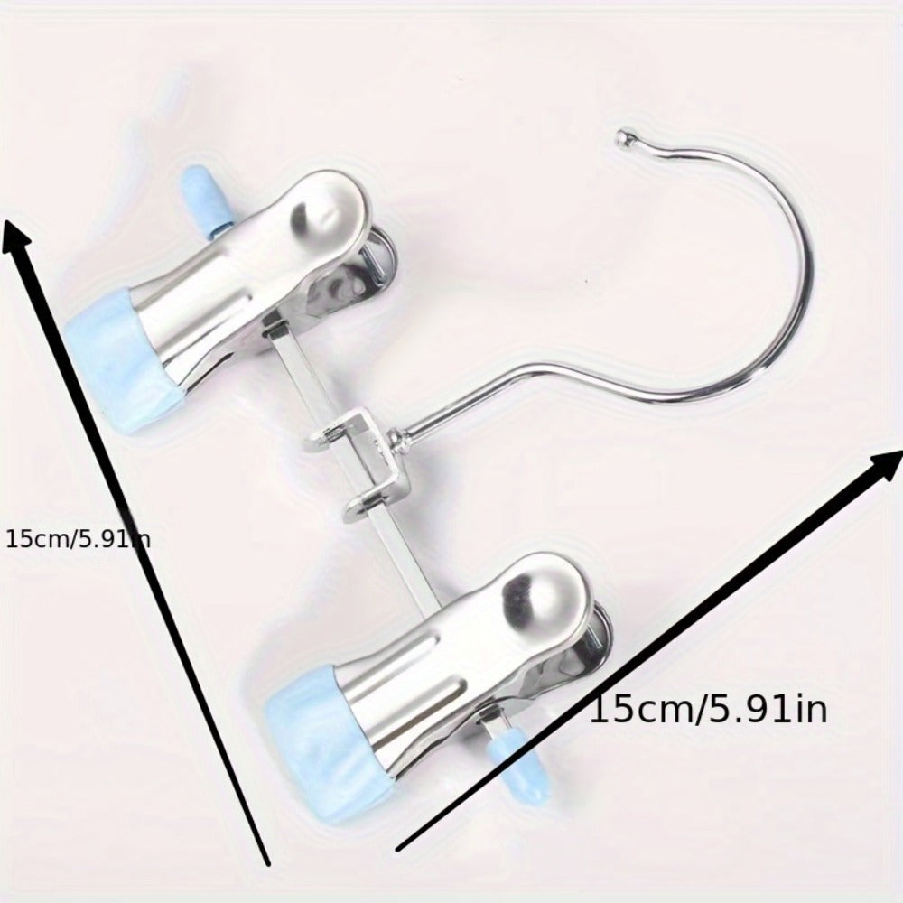 Stainless Steel Clothes Hangers 10 Pack Non-Slip Non-Marking Retractable Metal Hangers with Sock Hook Space Saving Closet Organizer for Wardrobe Drying Laundry