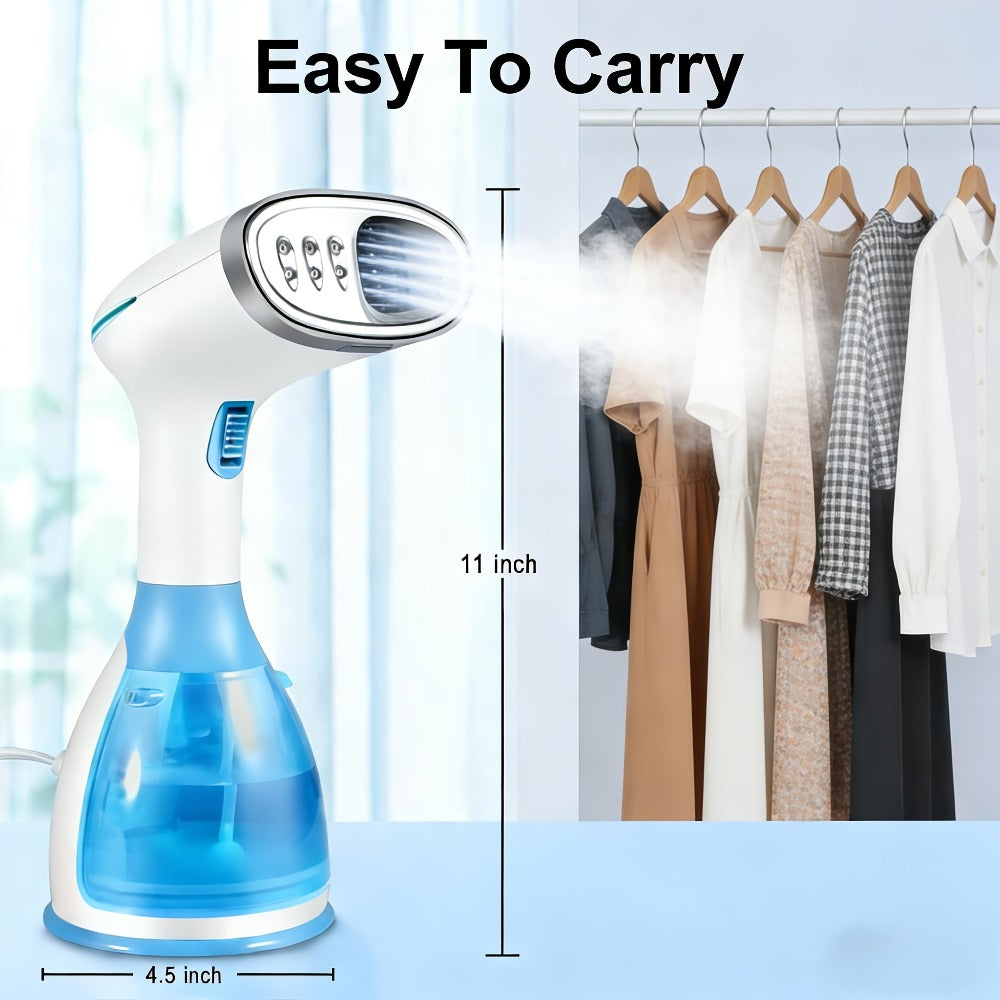 Handheld Garment Steamer 1800W ¨C Fast Heat-Up Clothes Steamer with 3 Steam Settings, 10oz Water Tank & 9.8ft Cord ¨C Portable Travel Wrinkle Remover Safe for All Fabrics (Blue & Green)