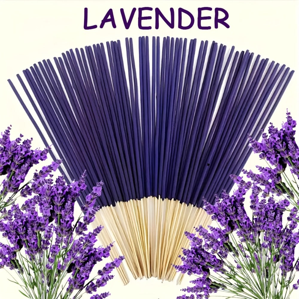 Lavender Incense Sticks 195pcs 8.7in Natural Aromatherapy Incense for Home Yoga Room Meditation Tea Room Relaxation Calming Atmosphere Stress Relief Indoor Fragrance Incense Set