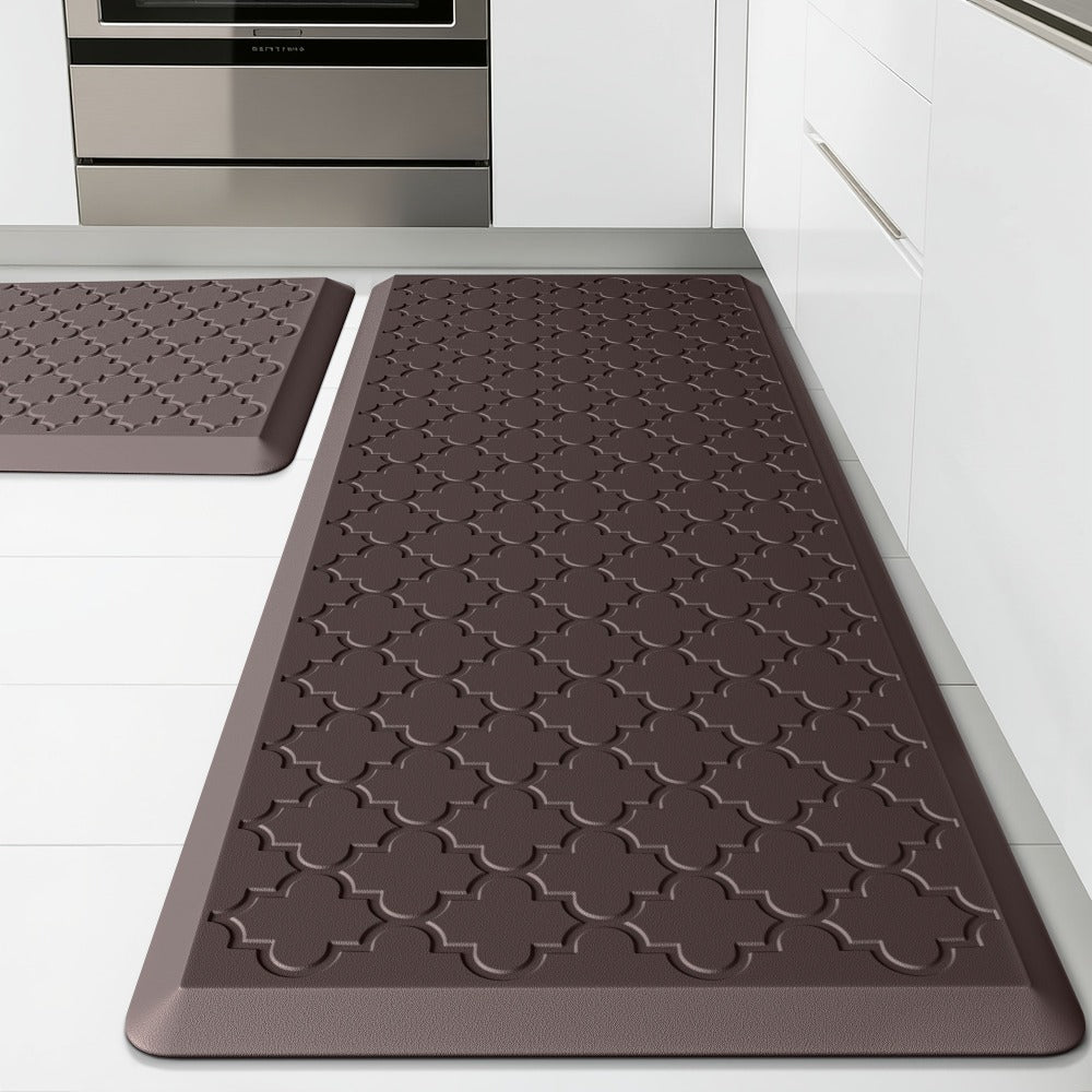 Anti Fatigue Kitchen Mat Set 2 Piece Cushioned Non-Slip Standing Mat for Kitchen Sink Office Laundry Floor Comfort