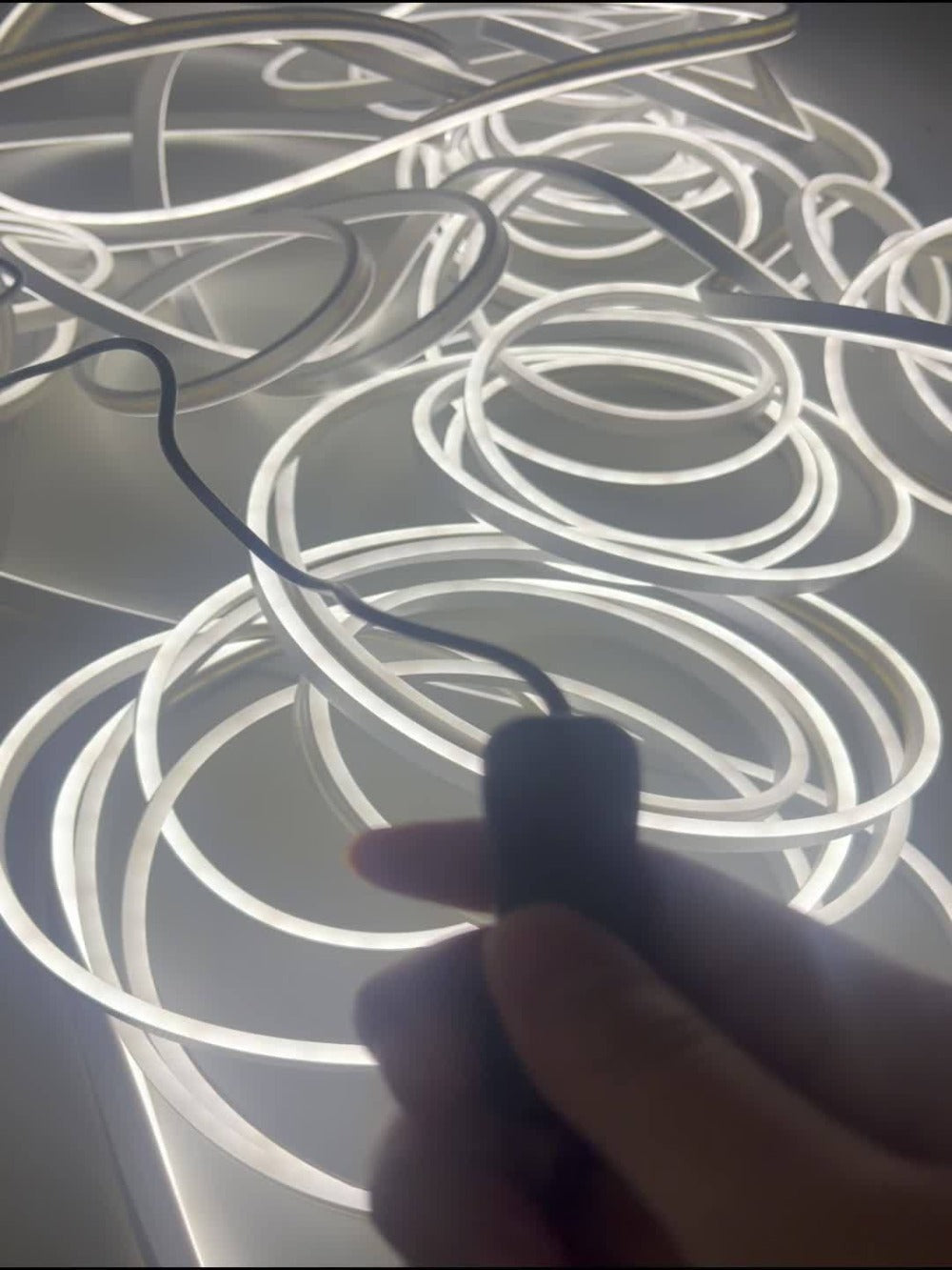 Neon LED Strip Lights 10m 32.8ft IP65 Waterproof with Power Adapter, 24V Flexible Neon Light Strip in White, Warm White, Ice Blue & Pink, for Bedroom, Living Room, Kitchen, Staircase, Indoor & Outdoor Decor