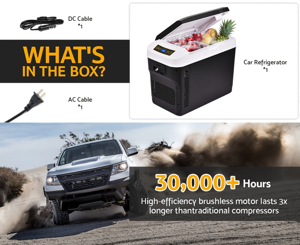 Portable Car Refrigerator Cooler & Warmer, 12V/24V DC & 120V AC Thermoelectric Fridge with Dual-Core Cooling ¨C 23 or 31 Quart Electric Cooler for Camping, RV, Road Trip and Fishing