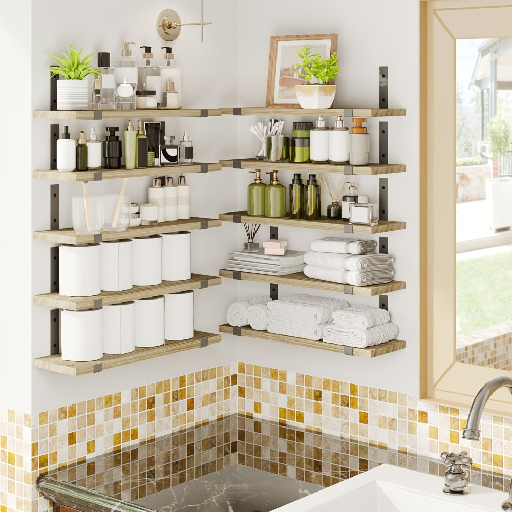 Floating Shelves for Wall 10 Pack 15.8x5.9 Inch Wall Mounted Shelf for Bedroom Kitchen Bathroom Living Room Plants Books Photos Home Decor