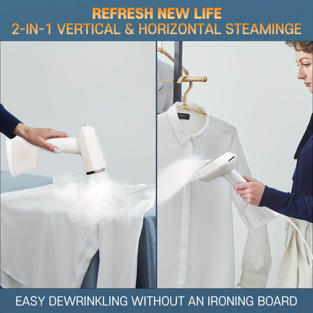 Handheld Garment Steamer for Clothes ¨C Portable Travel Steamer, 15s Fast Heat-Up, 9.47oz Large Water Tank, Wrinkle Remover for Home Office Travel