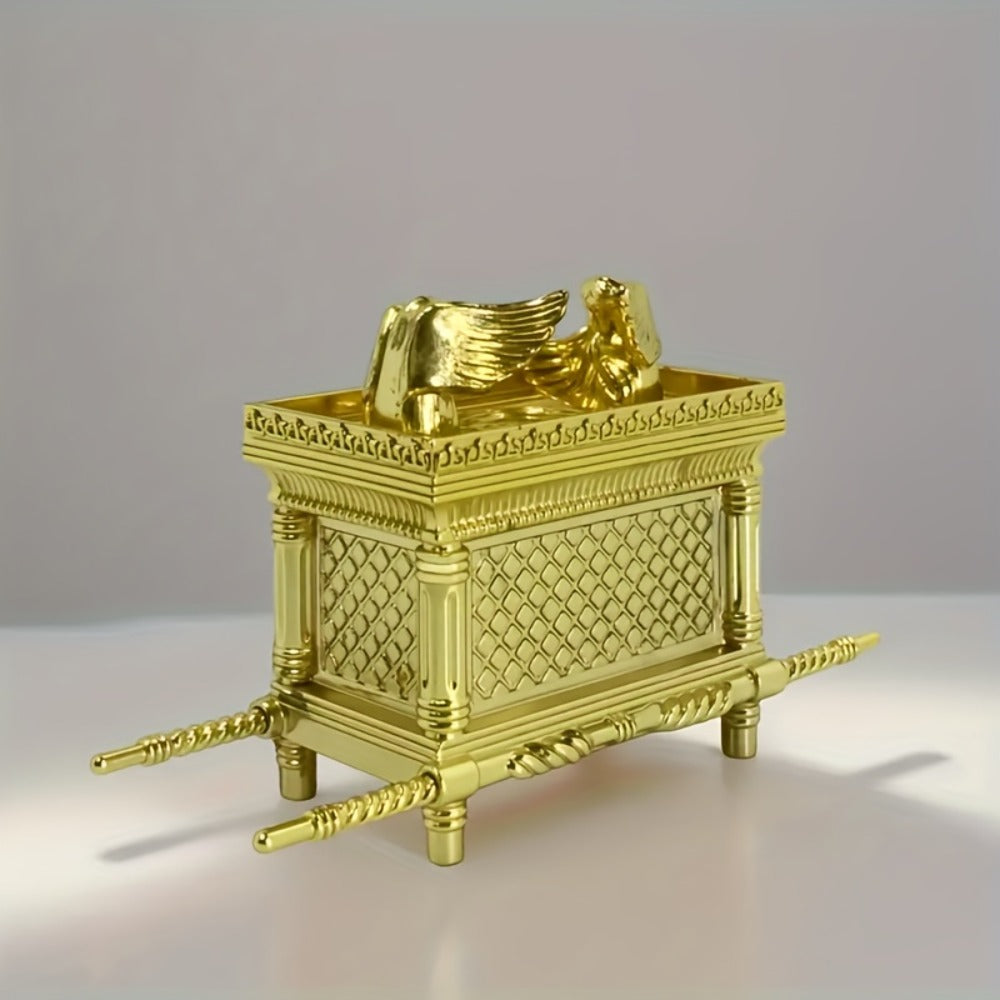 Ark of the Covenant Figurine ¨C Golden Artisan Tabletop Statue, Spiritual Religious Decor for Home & Office, Hanukkah, Easter & Ramadan Gift Ornament, Indoor Outdoor Display, Medium & Large