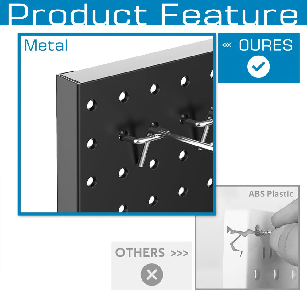 Pegboard Hooks Organizer Kit 278pcs with Bins ¨C 1/8 & 1/4 Inch Peg Board Hook Assortment for Garage Wall Tool Storage | Hanging Storage Accessories for Workshop, Craft Room & Home Organization