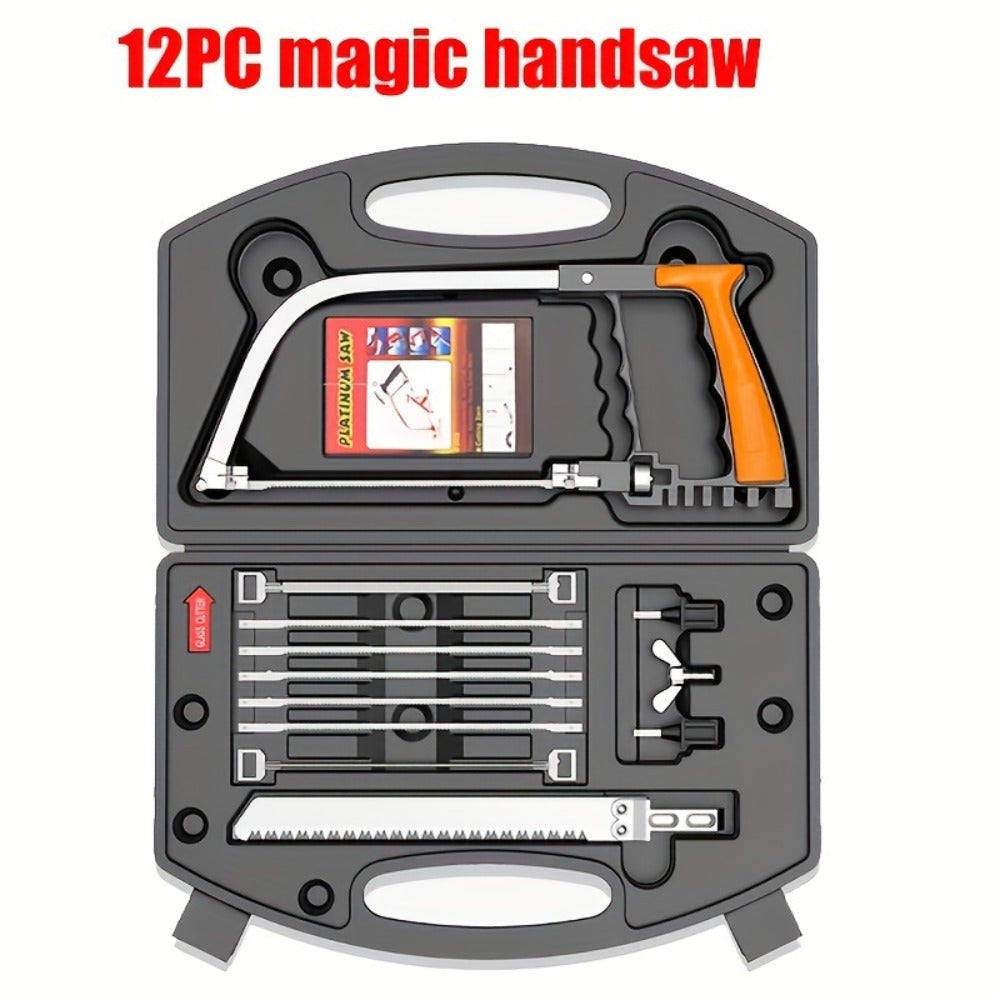 Hand Saw 7-in-1 Multifunctional Mini, Curved Devil Saw Set for Woodworking DIY, Compact Multi-Function Wood Cutting Saw Kit for Pruning, Trimming, Camping & Home Repair