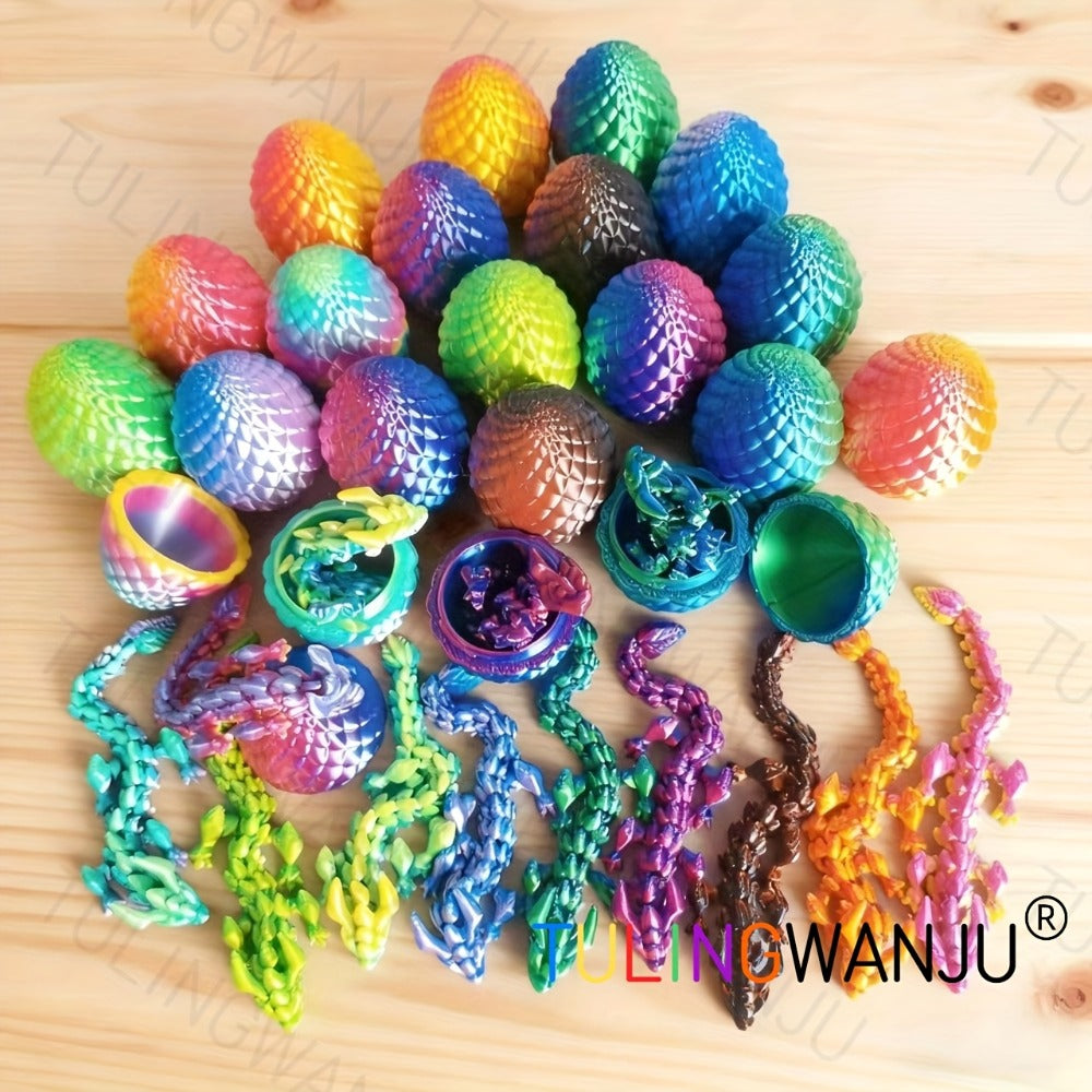 Dragon Egg Decorative Sculpture Set 40-Piece ¨C 20 Mini Dragons & 20 Dragon Eggs Figurines, 4.92¡± Dragons & 2.2¡± Eggs, Fantasy Home Decor for Office, Living Room, Holiday Party & Collectors Gift