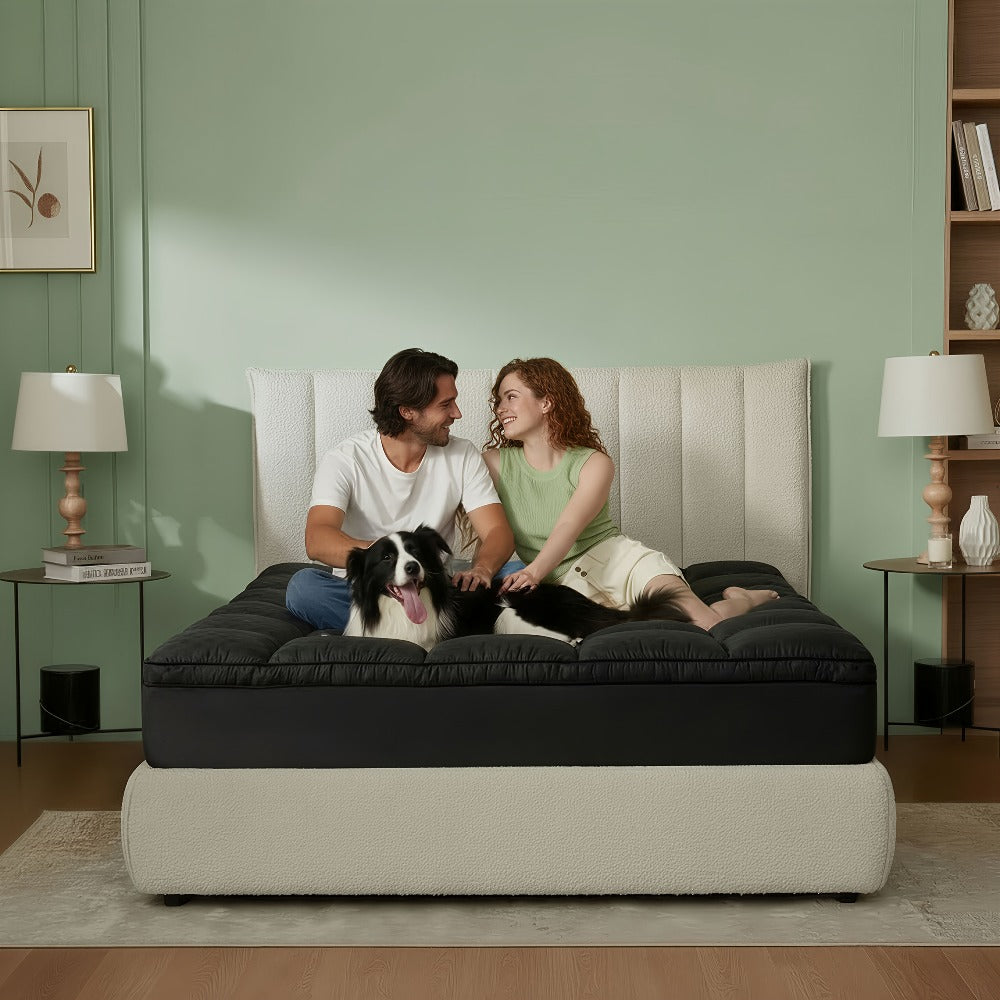Quilted Mattress Pad Soft Mattress Protector | Machine Washable 500GSM 100% Polyester Deep Pocket 8-12 Inch Fitted Bed Cover Twin Full Queen King California King 4 Colors