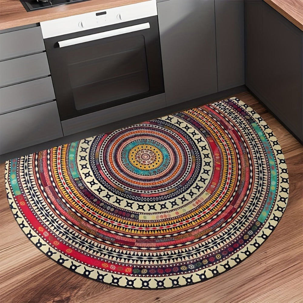 Outdoor Door Mat Heavy Duty Non-Slip Welcome Mat for Front Door Entrance Patio Porch, Durable Low-Profile Rug, Multiple Colors & Sizes, Light Blue Brown Dark Blue Gray Rainbow