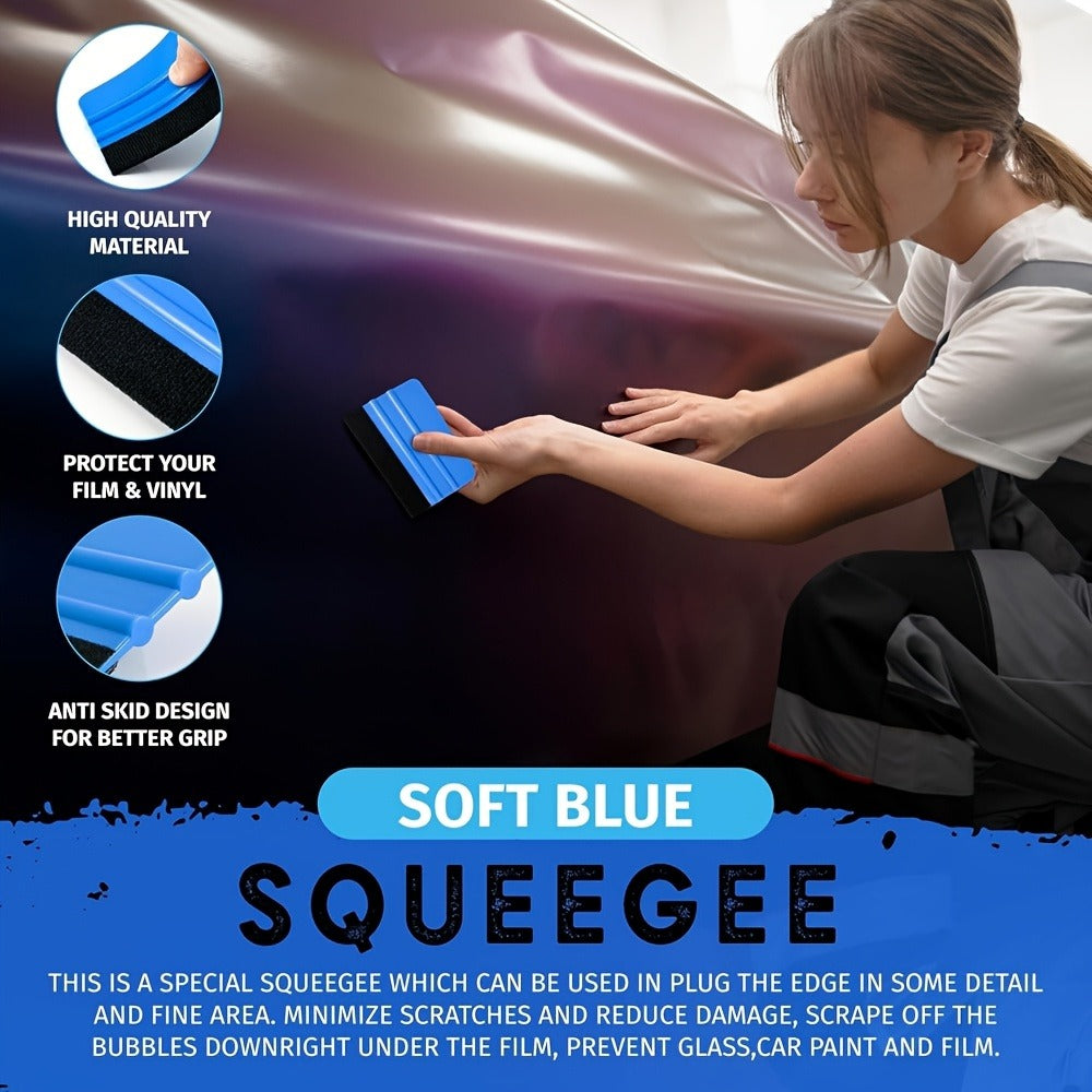 Car Window Tint Film Tool Kit 19/31pcs, Auto Window Film Installation Set with Squeegee Scraper, Plastic & Cowhide Scraper, Water Removal Tools for Car Wrap, Color Change & Transparent Film Application