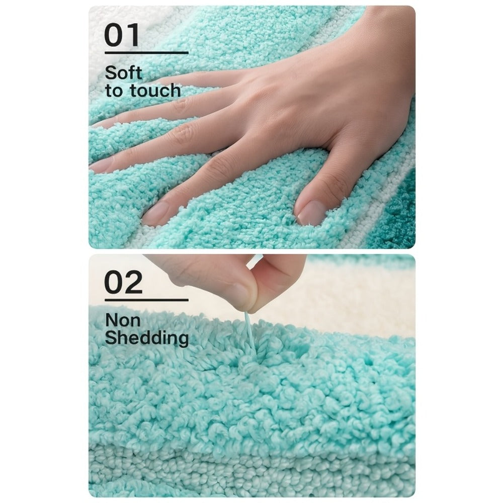 Chenille Bath Rug Non-Slip Absorbent Bathroom Mat ¨C Extra Thick 1850g/©O Plush Washable Floor Mat for Bathroom Shower