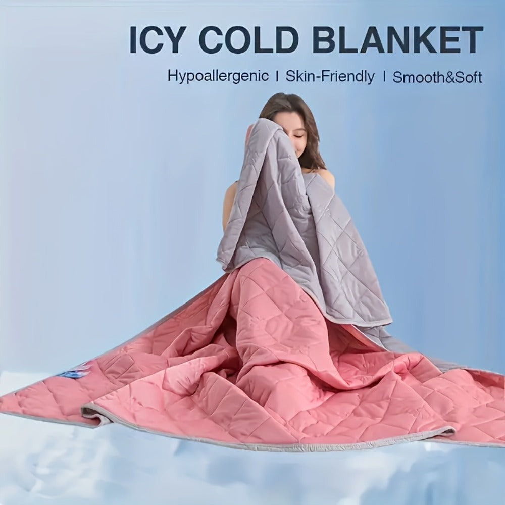 Cooling Blanket for Hot Sleepers ¨C Lightweight Breathable Summer Comforter, Air-Cooled Moisture-Wicking Blanket for Adults, Queen & King Size