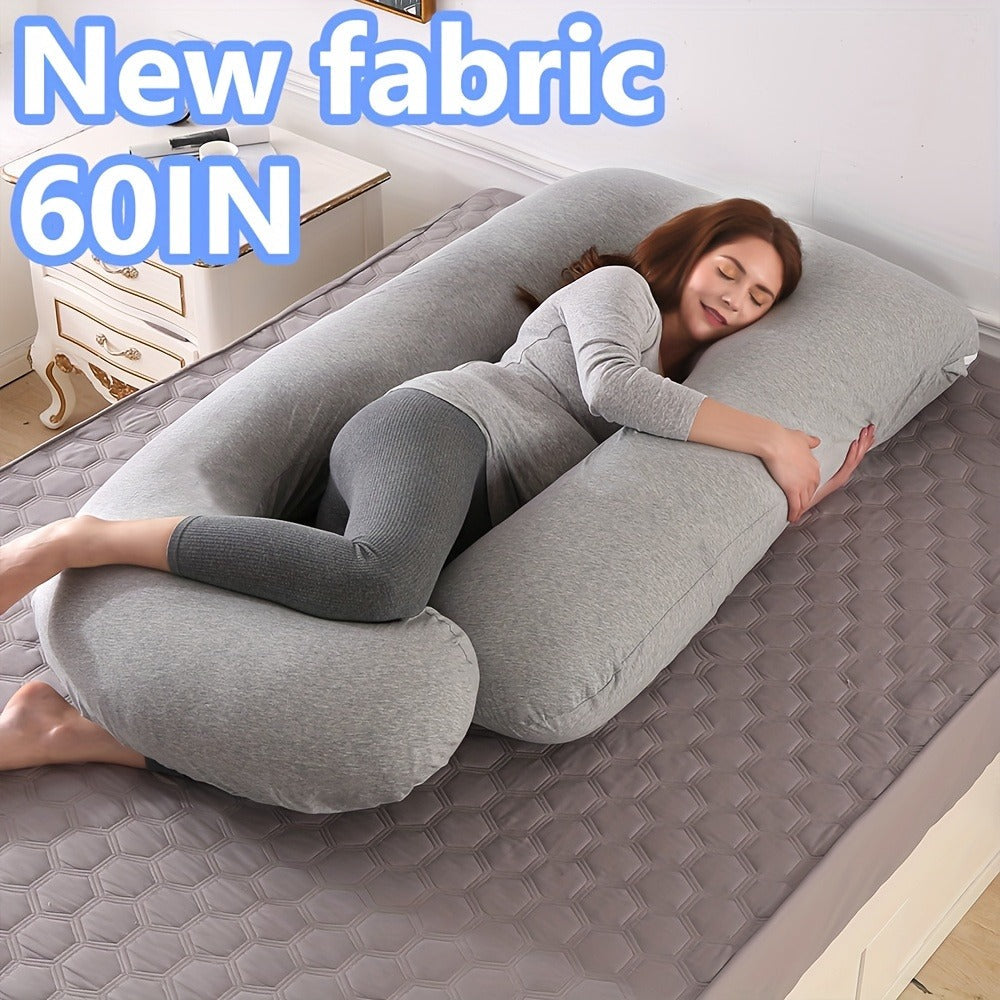 Maternity Pillow Full Body Pillow J-Shaped Pregnancy Pillow with Removable Cover Back Leg Tummy Support Multiple Styles & Sizes