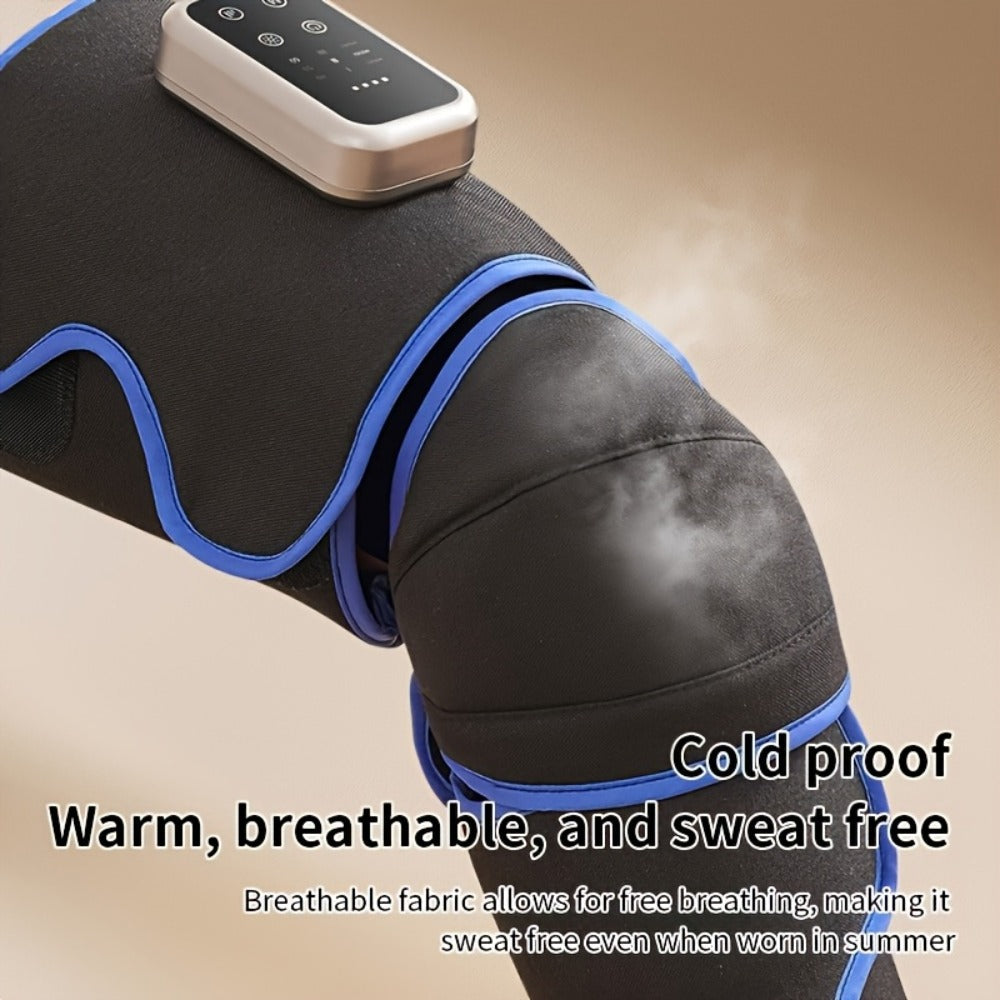 Leg Massager with Heat ¨C Full Leg Air Compression Massager, 4 Modes Wireless Charging, Large Display, Breathable Wrap for Thighs, Shins, Knees, Ankles & Feet, Relief for Swelling, Circulation & Fatigue