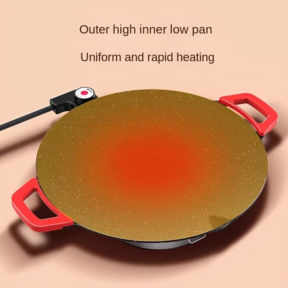 Electric Griddle Maifan Stone Non-Stick Coating 5-Speed Temperature Control - Indoor Electric Baking Pan with Red Handle, Easy Clean, for Pancakes Eggs Steak BBQ - 18¡±/19¡±/Square 26.9¡±