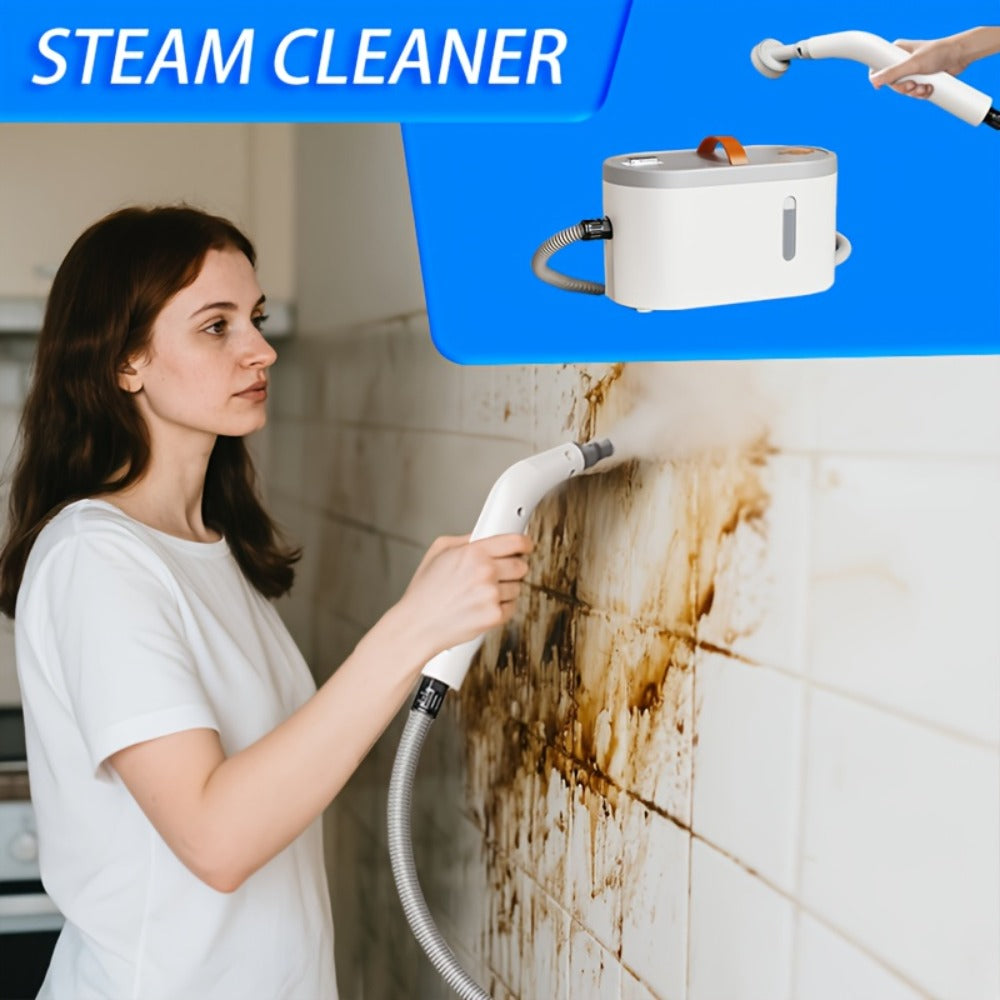 Handheld Steam Cleaner 1200W High Pressure Portable Steam Cleaning Machine for Home, Car, Upholstery, Floors & Gaps - High Power Water Tank, Multi-Surface Steamer with Storage Bag, Regular & Pro Edition